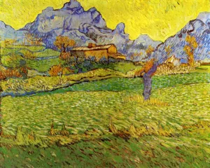 A Meadow in the Mountains: Le Mas de Saint-Paul by Vincent van Gogh - Hand-Painted Oil Painting Reproduction