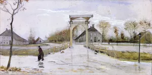 Drawbridge in Nieuw-Amsterdam by Vincent van Gogh - Hand-Painted Oil Painting Reproduction