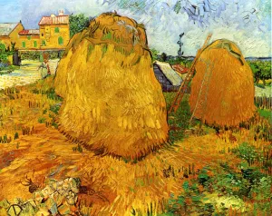 Haystacks in Provence by Vincent van Gogh - Hand-Painted Oil Painting Reproduction