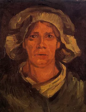 Head of a Peasant Woman With white Cap by Oil Painting Reproduction