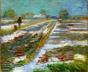 Landscape with Snow by Vincent van Gogh - Hand-Painted Oil Painting Reproduction