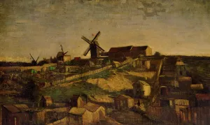 Montmartre: the Quarry and Windmills by Vincent van Gogh - Hand-Painted Oil Painting Reproduction