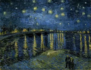 Starry Night Over the Rhone by Vincent van Gogh Oil Painting Reproduction