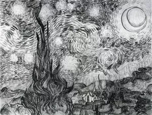 Starry Night by Vincent van Gogh - Hand-Painted Oil Painting Reproduction