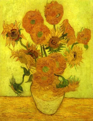 Still Life: Vase with Fourteen Sunflowers by Vincent van Gogh Oil Painting Reproduction