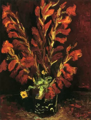 Still Life: Vase with Gladiolas by Oil Painting Reproduction