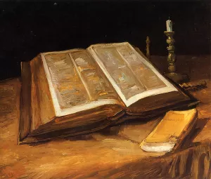 Still Life with Bible by Vincent van Gogh - Hand-Painted Oil Painting Reproduction