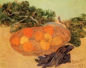 Still Life with Oranges and Lemons with Blue Gloves by Vincent van Gogh Oil Painting Reproduction