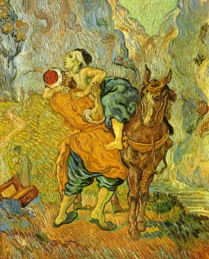 The Good Samaritan after Delacroix by Vincent van Gogh - Hand-Painted Oil Painting Reproduction
