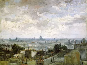 The Roofs of Paris by Oil Painting Reproduction