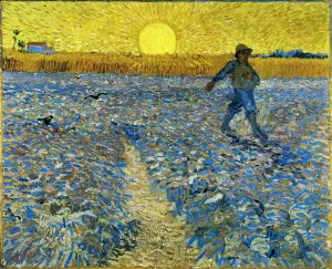 The Sower also known as Sower with Setting Sun by Vincent van Gogh Oil Painting Reproduction