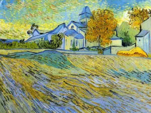 View of the Church of Saint-Paul-de-Mausole by Vincent van Gogh - Hand-Painted Oil Painting Reproduction