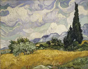 Wheat Field with Cypresses by Vincent van Gogh Oil Painting Reproduction
